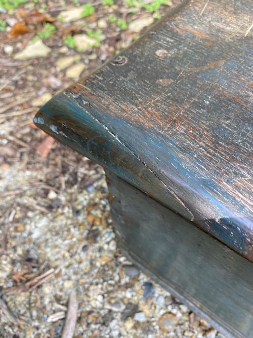 EARLY OAK PAINTED BOX - ADDITIONAL PHOTO 20
