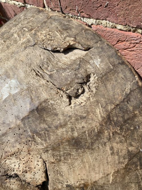 HAND HEWN WOODEN BOWL - ADDITIONAL PHOTO 4