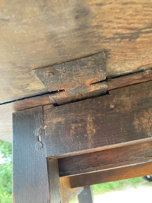 LARGE EARLY OAK GATELEG TABLE - ADDITIONAL PHOTO 13