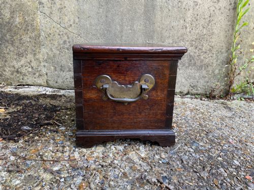 GEORGIAN OAK STRONG BOX - ADDITIONAL PHOTO 4