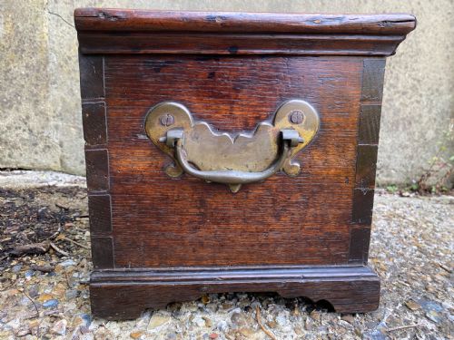 GEORGIAN OAK STRONG BOX - ADDITIONAL PHOTO 5