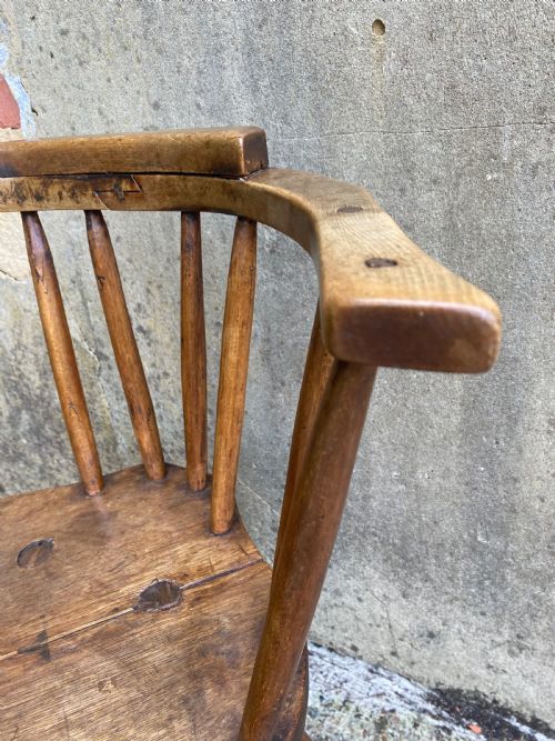 ANTIQUE PRIMITIVE WINDSOR CHAIR - ADDITIONAL PHOTO 13