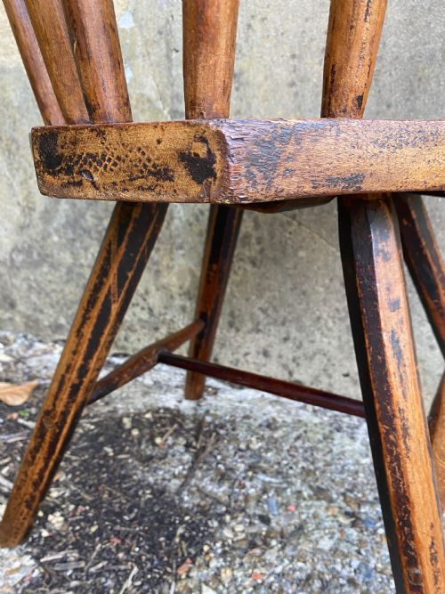 ANTIQUE PRIMITIVE WINDSOR CHAIR - ADDITIONAL PHOTO 22