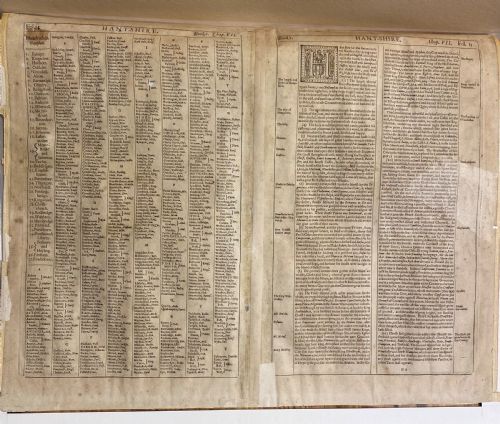 ORIGINAL ANTIQUE MAP OF HAMPSHIRE BY JOHN SPEED - ADDITIONAL PHOTO 5