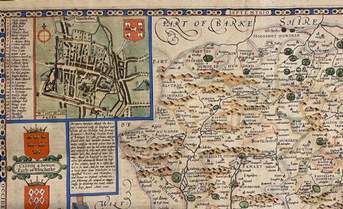 ORIGINAL ANTIQUE MAP OF HAMPSHIRE BY JOHN SPEED - ADDITIONAL PHOTO 8