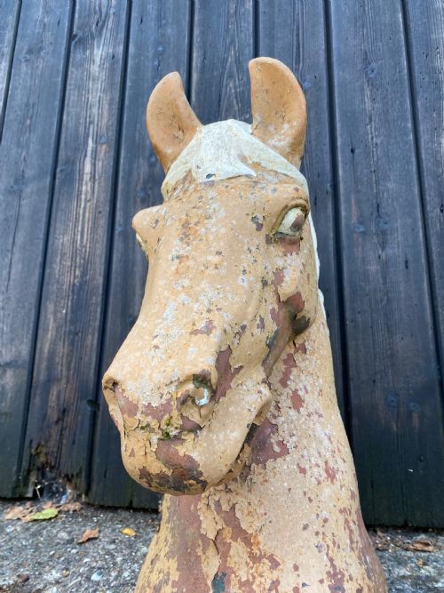 ANTIQUE HORSES HEAD SCULPTURE - ADDITIONAL PHOTO 12