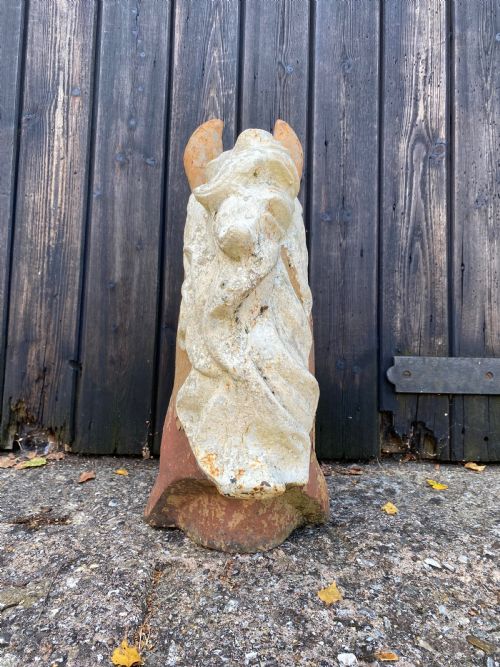 ANTIQUE HORSES HEAD SCULPTURE - ADDITIONAL PHOTO 14