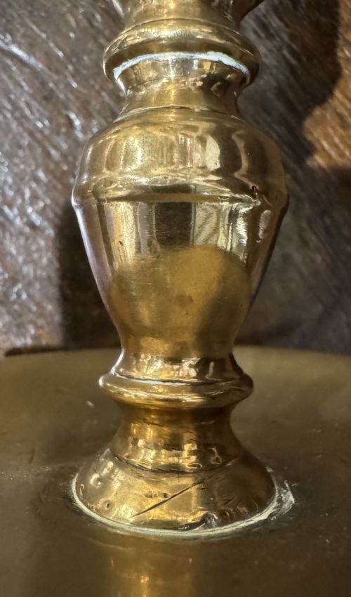 ANTIQUE HEEMSKIRK BRASS CANDLESTICK - ADDITIONAL PHOTO 3