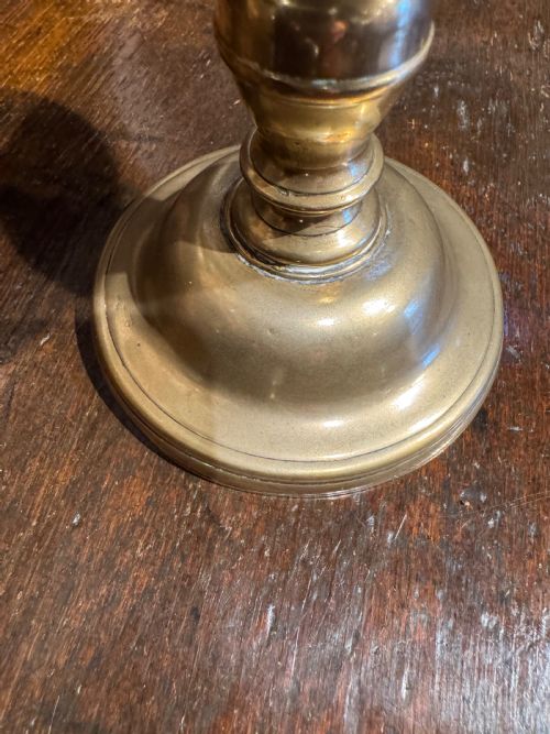 ANTIQUE HEEMSKIRK BRASS CANDLESTICK - ADDITIONAL PHOTO 8