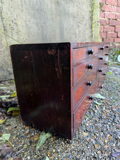 ANTIQUE BANK OF DRAWERS - ADDITIONAL PHOTO 14