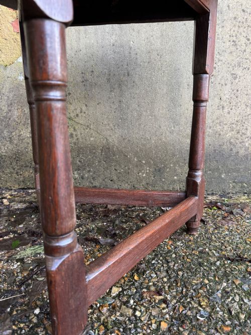 GEORGIAN OAK CRICKET TABLE - ADDITIONAL PHOTO 9