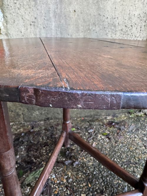 GEORGIAN OAK CRICKET TABLE - ADDITIONAL PHOTO 19