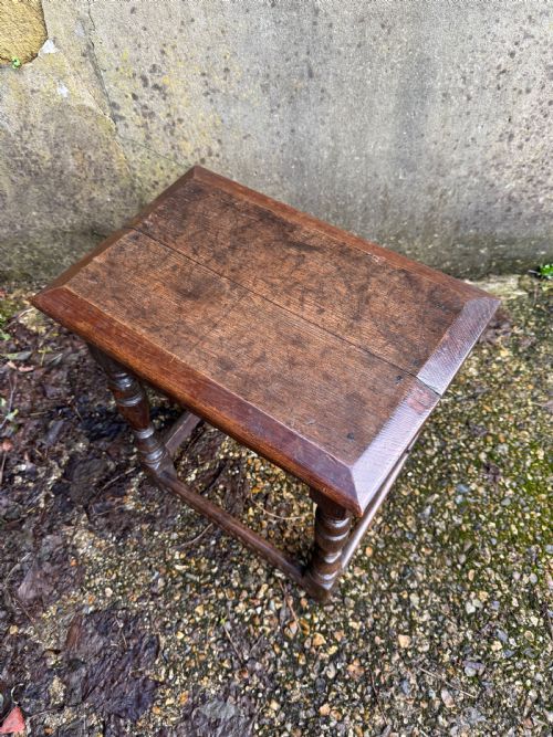 EARLY OAK JOINT STOOL - ADDITIONAL PHOTO 4