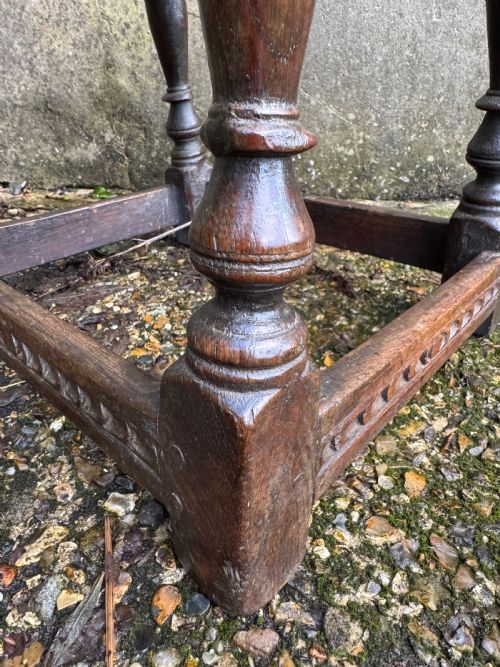 EARLY OAK JOINT STOOL - ADDITIONAL PHOTO 7