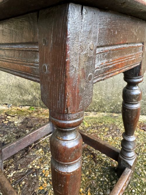 EARLY OAK JOINT STOOL - ADDITIONAL PHOTO 9