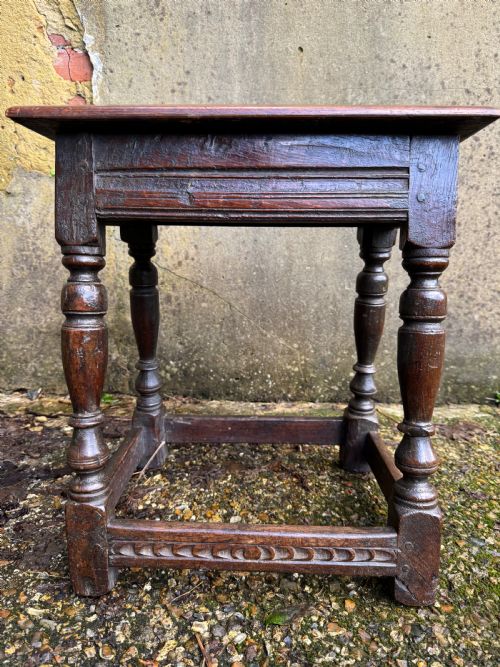 EARLY OAK JOINT STOOL - ADDITIONAL PHOTO 10