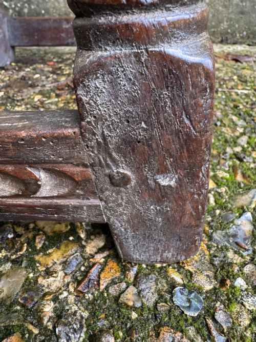 EARLY OAK JOINT STOOL - ADDITIONAL PHOTO 15