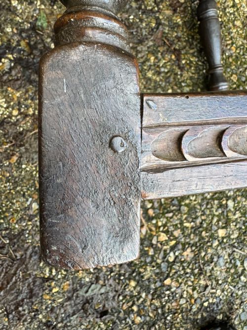 EARLY OAK JOINT STOOL - ADDITIONAL PHOTO 21