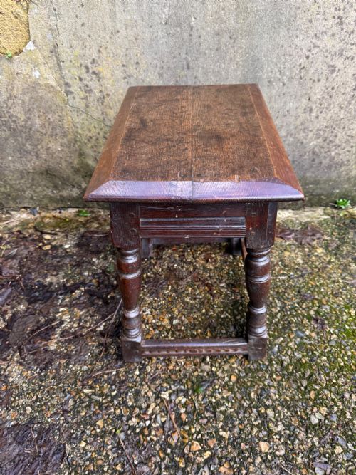 EARLY OAK JOINT STOOL - ADDITIONAL PHOTO 23