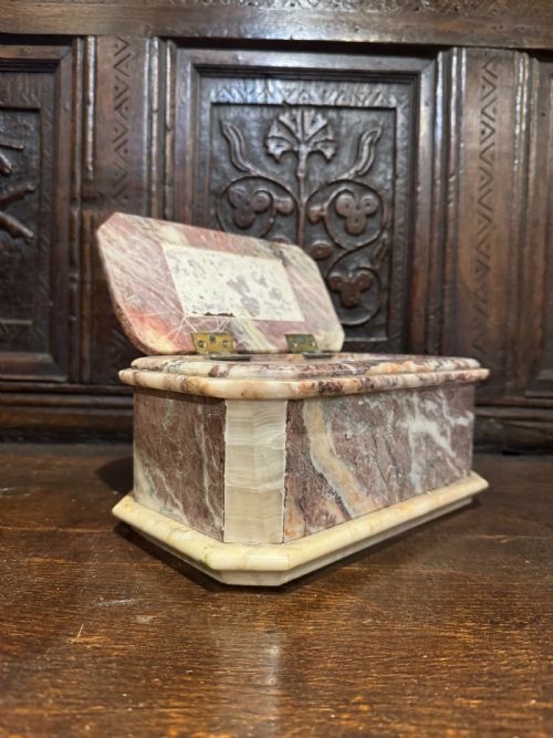 ANTIQUE MARBLE CASKET - ADDITIONAL PHOTO 1