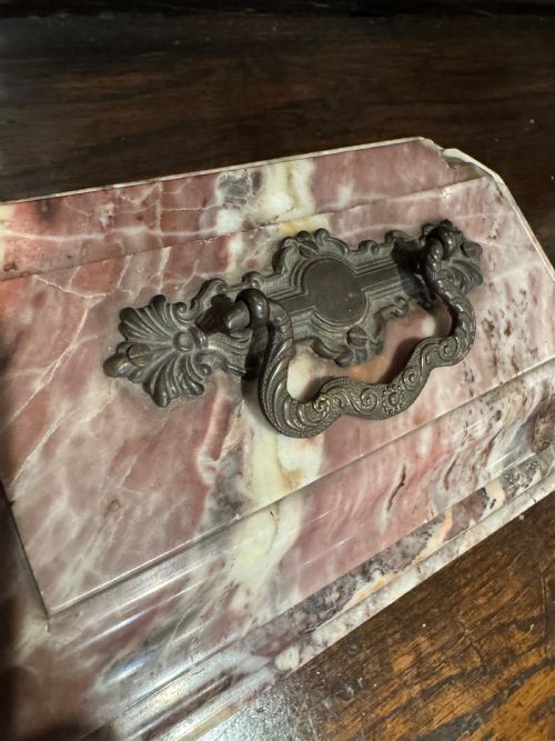 ANTIQUE MARBLE CASKET - ADDITIONAL PHOTO 2