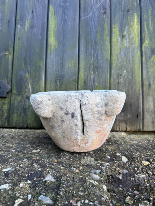 EARLY MARBLE MORTAR - ADDITIONAL PHOTO 2