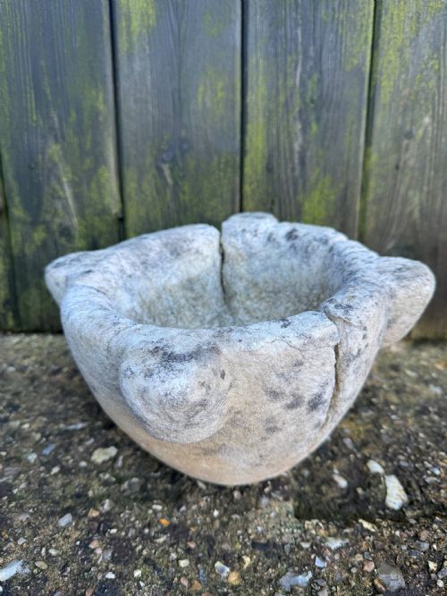 EARLY MARBLE MORTAR - ADDITIONAL PHOTO 3