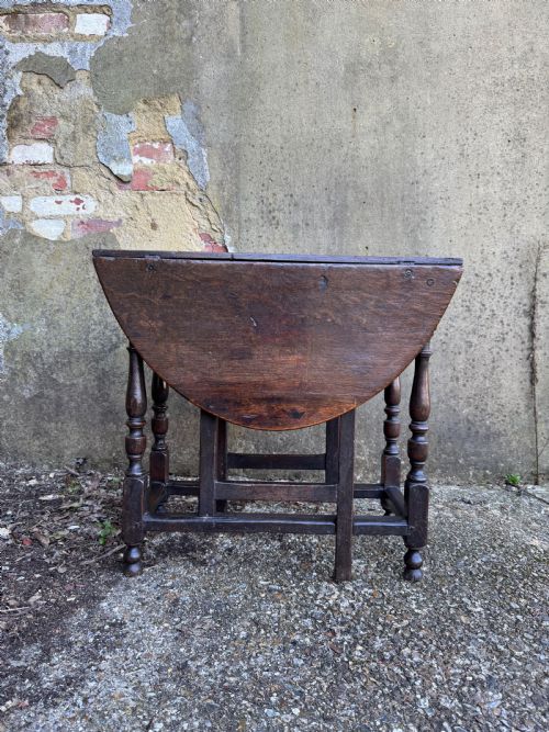 EARLY OAK GATELEG TABLE - ADDITIONAL PHOTO 2