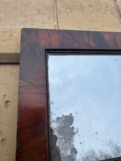 ANTIQUE WALNUT MIRROR - ADDITIONAL PHOTO 4