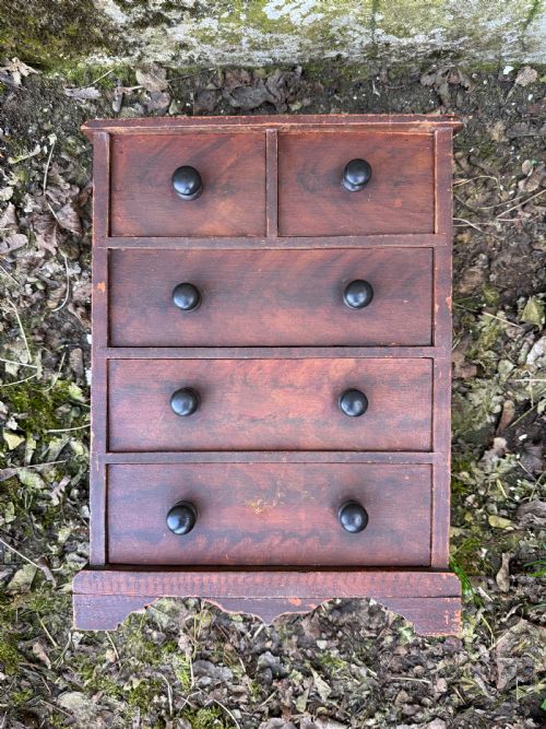 ANTIQUE TABLE TOP CHEST OF DRAWERS - ADDITIONAL PHOTO 23