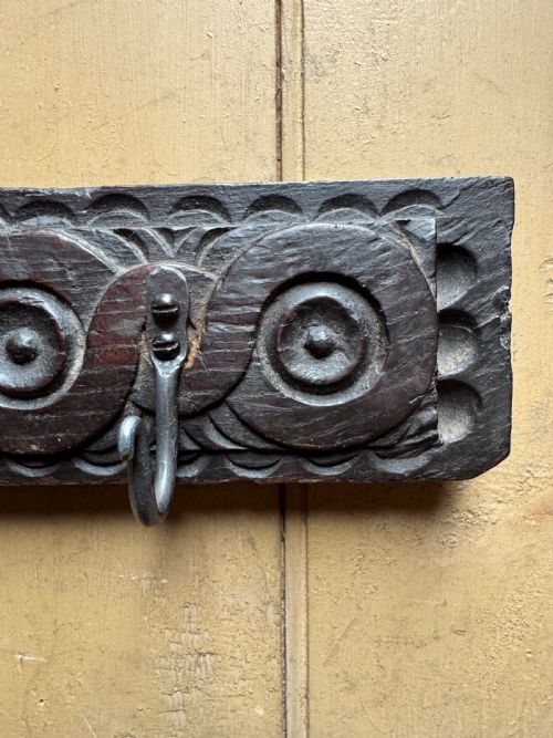 EARLY OAK HOOK RACK - ADDITIONAL PHOTO 2