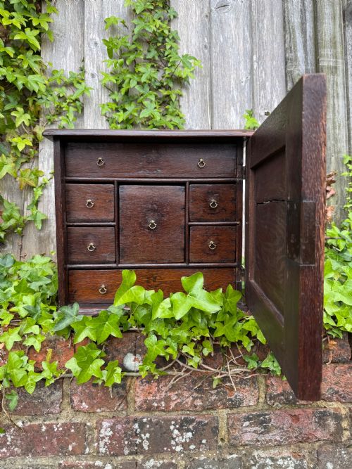 EARLY OAK SPICE CUPBOARD - ADDITIONAL PHOTO 1