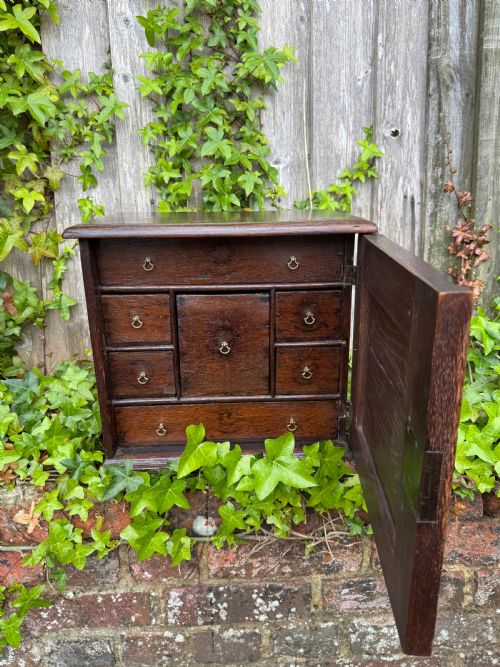 EARLY OAK SPICE CUPBOARD - ADDITIONAL PHOTO 9