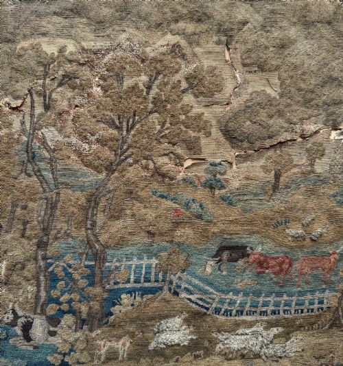 EARLY ANTIQUE TAPESTRY - ADDITIONAL PHOTO 1