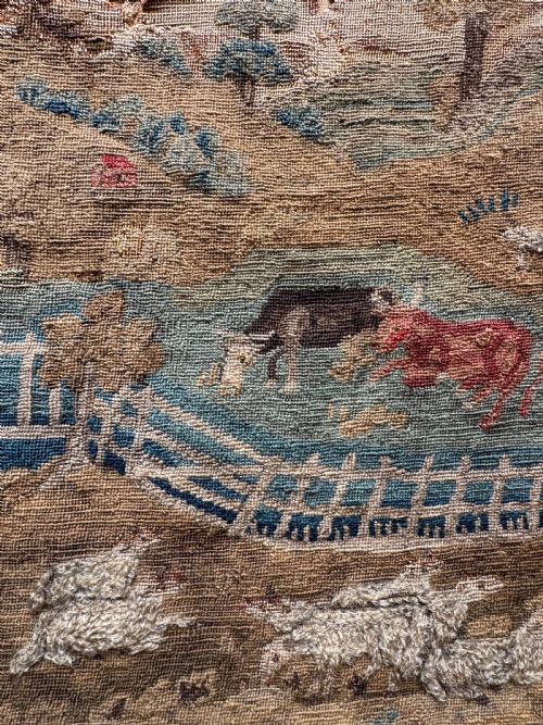 EARLY ANTIQUE TAPESTRY - ADDITIONAL PHOTO 4
