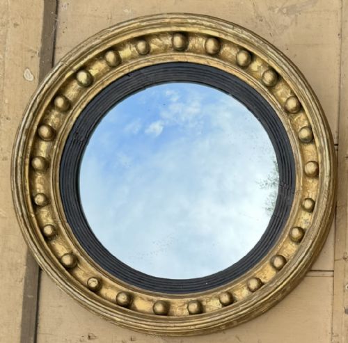CONVEX GILT MIRROR - ADDITIONAL PHOTO 1