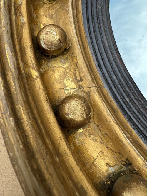 CONVEX GILT MIRROR - ADDITIONAL PHOTO 5