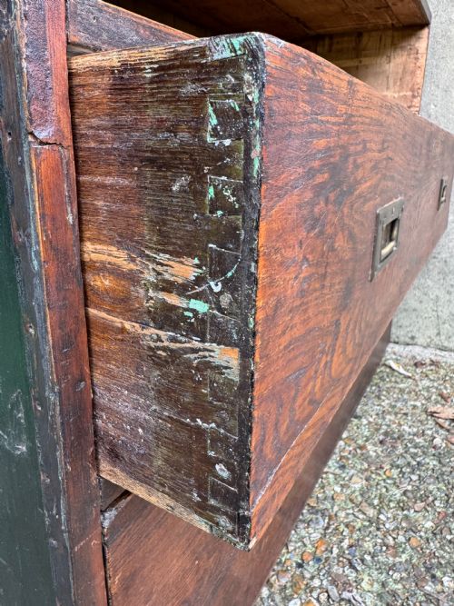 ANTIQUE CAMPAIGN CHEST OF DRAWERS - ADDITIONAL PHOTO 19