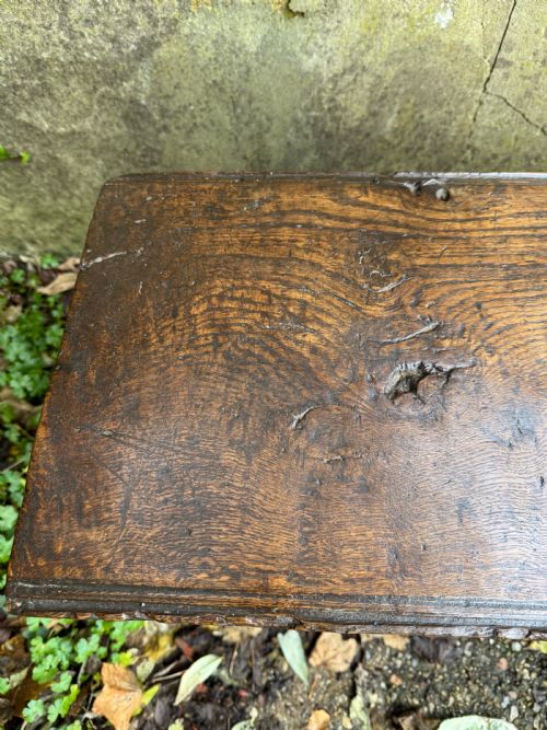 EARLY OAK COFFER - ADDITIONAL PHOTO 9