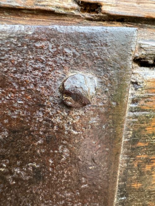 EARLY OAK COFFER - ADDITIONAL PHOTO 21