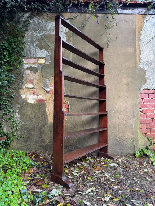 antique waterfall bookcase - CATEGORY: ANTIQUE FURNITURE - DATED 19TH CENTURY
