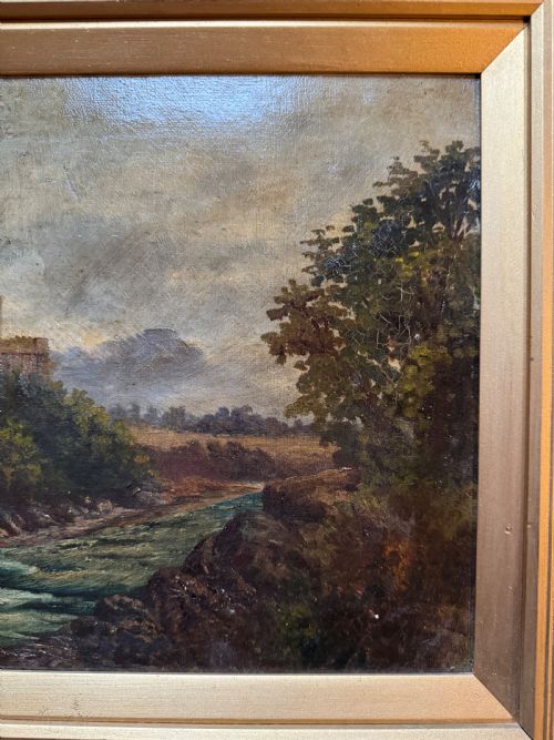 ANTIQUE IRISH OIL PAINTING - ADDITIONAL PHOTO 4