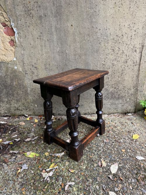 EARLY OAK JOINT STOOL - ADDITIONAL PHOTO 5