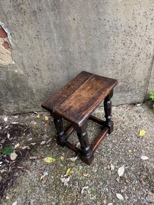 EARLY OAK JOINT STOOL - ADDITIONAL PHOTO 7