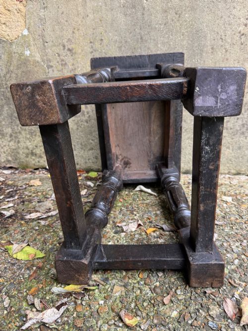 EARLY OAK JOINT STOOL - ADDITIONAL PHOTO 16