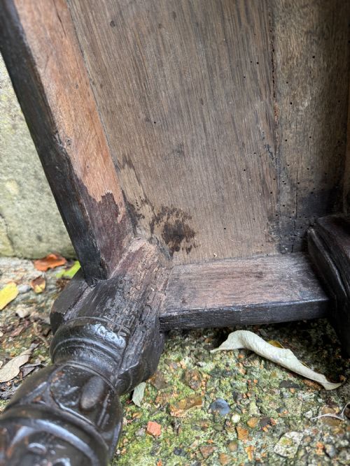 EARLY OAK JOINT STOOL - ADDITIONAL PHOTO 17