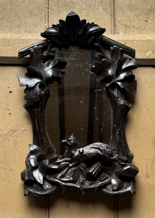 ANTIQUE BLACK FOREST MIRROR - ADDITIONAL PHOTO 1