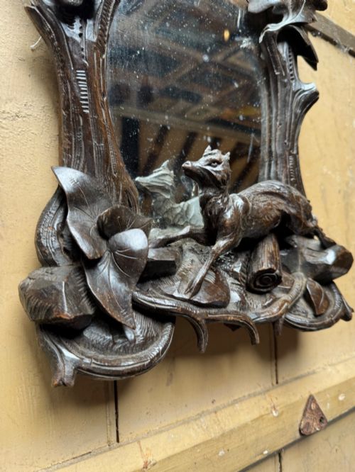 ANTIQUE BLACK FOREST MIRROR - ADDITIONAL PHOTO 8
