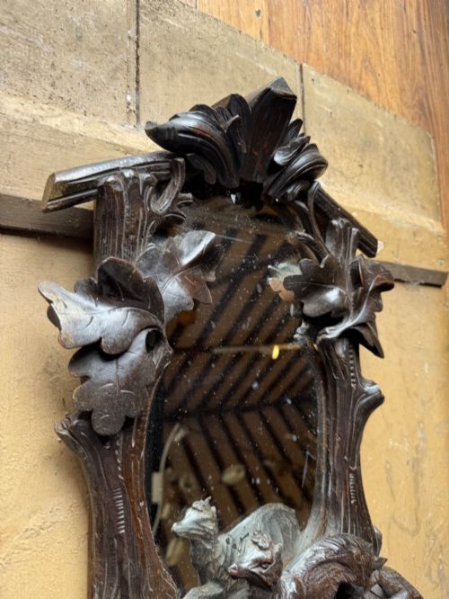 ANTIQUE BLACK FOREST MIRROR - ADDITIONAL PHOTO 9