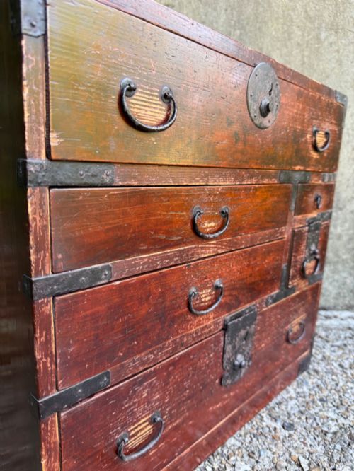ANTIQUE JAPANESE TANSU CHEST - ADDITIONAL PHOTO 9
